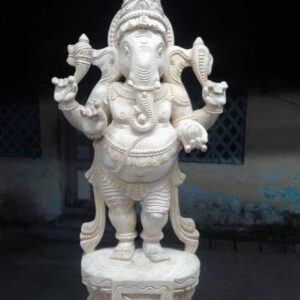 Dancing Ganesha Wooden Statue
