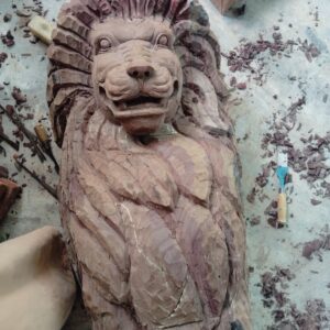 Lion Wooden Carvings