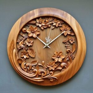 Wooden clock