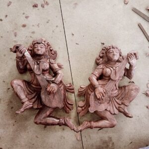 Dancing Girl Wooden Carving