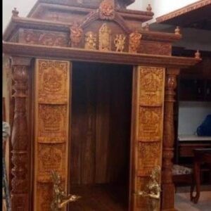Teakwood Carving Mandir with door