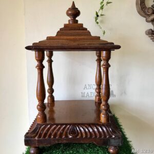Handy Compact Model Natural teak Teakwood Pooja