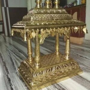 Shilpi Wooden Hand Carved Traditionally Design Wooden Temple