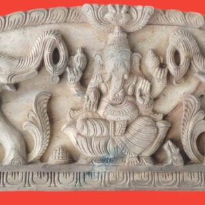 Ganesh Wooden Carved Panel