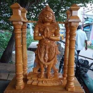 Wood Namaste Hanuman Statue