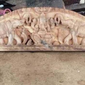 Wooden Carved God Ganesh Wall Panel