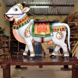 Wooden Handmade Work Carving Rishaba Vahanam