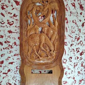 Wooden Carved Animals Wall Panel