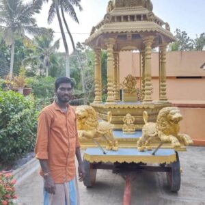 Temple car chariot ratha wooden